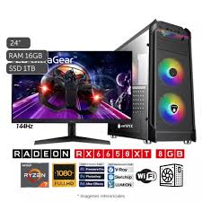 PC Magic AMD Ultimate Gaming, AMD Ryzen 7 5700X 3.6 GHz, RAM 16GB, SSD 1TB, Video 8GB AMD Radeon RX6650XT,Monitor Gamer LG UltraGear 24\'\' 144 Hz, Wi-Fi